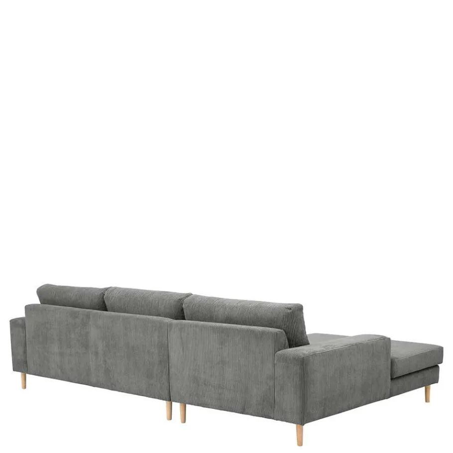 Clearance Wohnen Scandi Ecksofa in Anthrazit mit Buche - Lidio