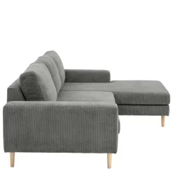 Clearance Wohnen Scandi Ecksofa in Anthrazit mit Buche - Lidio