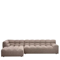 New Wohnen Scandi Ecksofa in Hellbraun meliert - Niklai