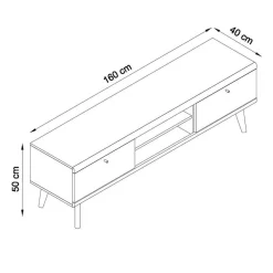 New Wohnen Scandi Möbel Set für Wohnzimmer - Cablos (fünfteilig)