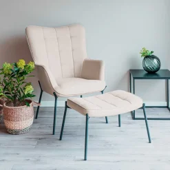 Online Wohnen Scandi Polstersessel in Beige - Helina