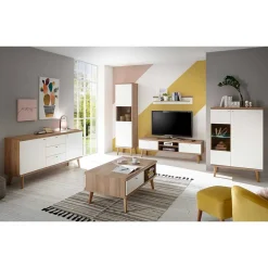 Discount Wohnen Scandi Wohnzimmer Einrichtung Set - Cablos I (sechsteilig)