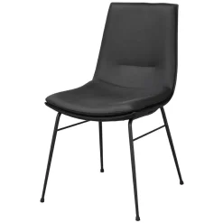 Best Wohnen Schalenstuhl in Schwarz - echtes Leder - Freedoms (2er Set)