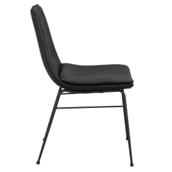 Best Wohnen Schalenstuhl in Schwarz - echtes Leder - Freedoms (2er Set)