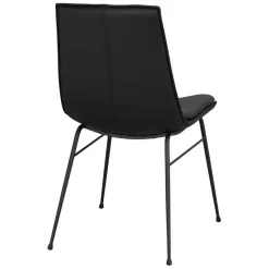 Best Wohnen Schalenstuhl in Schwarz - echtes Leder - Freedoms (2er Set)