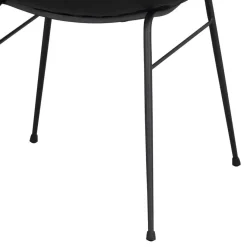 Best Wohnen Schalenstuhl in Schwarz - echtes Leder - Freedoms (2er Set)