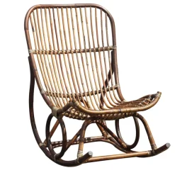 Outlet Wohnen Schaukelsessel Cilian aus Rattan