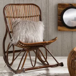Outlet Wohnen Schaukelsessel Cilian aus Rattan