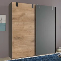 Outlet Wohnen Schiebetürenschrank im Industry und Loft Stil - Janeiro