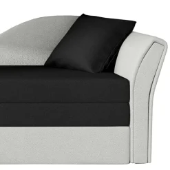 New Wohnen Schlaffunktion Recamiere in Offwhite und Schwarz - Asbrov