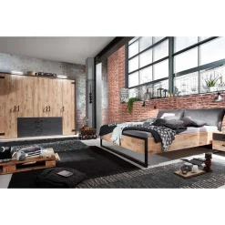 Online Wohnen Schlafzimmer Einrichtung Industrial - Bram (vierteilig)
