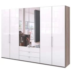 Discount Wohnen Schlafzimmer Falttüren-Schrank mit Spiegel - Empresian