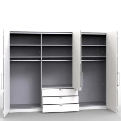 Discount Wohnen Schlafzimmer Falttüren-Schrank mit Spiegel - Empresian