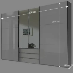 Sale Wohnen Schlafzimmer Kleiderschrank elegant-modern - Gastruna I