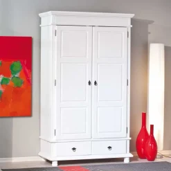 Clearance Wohnen Schlafzimmer Kleiderschrank Powera in Weiß
