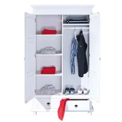 Clearance Wohnen Schlafzimmer Kleiderschrank Powera in Weiß