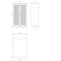 Sale Wohnen Schlafzimmer Kleiderschrank in Dunkelbraun - Nauizia