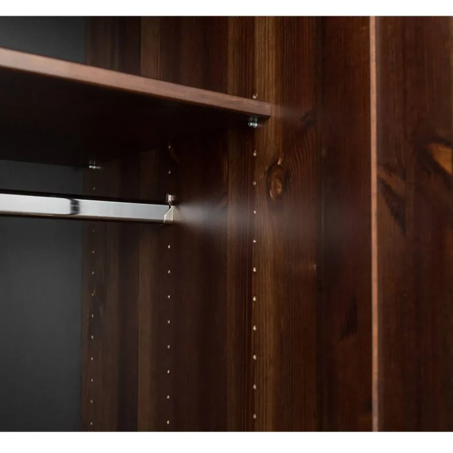 Sale Wohnen Schlafzimmer Kleiderschrank in Dunkelbraun - Nauizia