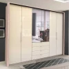 New Wohnen Schlafzimmer Kleiderschrank mit Spiegel Falttür - Rativian