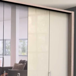 New Wohnen Schlafzimmer Kleiderschrank mit Spiegel Falttür - Rativian