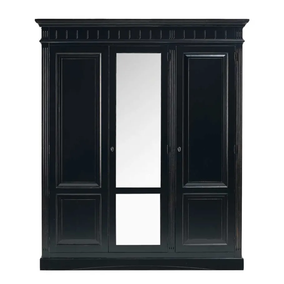 Discount Wohnen Schlafzimmer Kleiderschrank Andoro in Schwarz