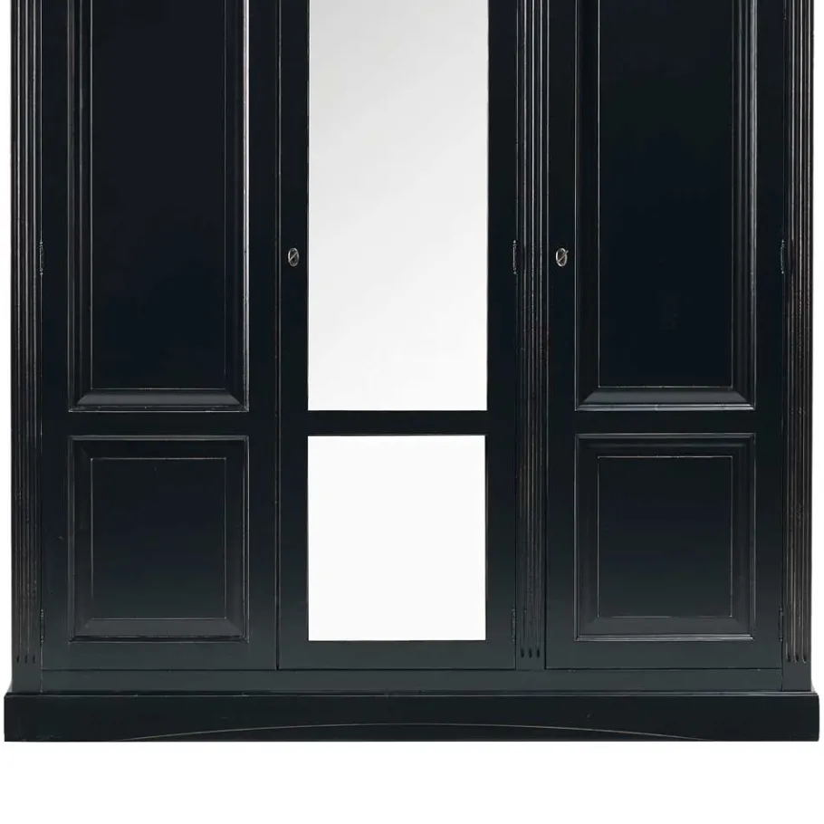 Discount Wohnen Schlafzimmer Kleiderschrank Andoro in Schwarz