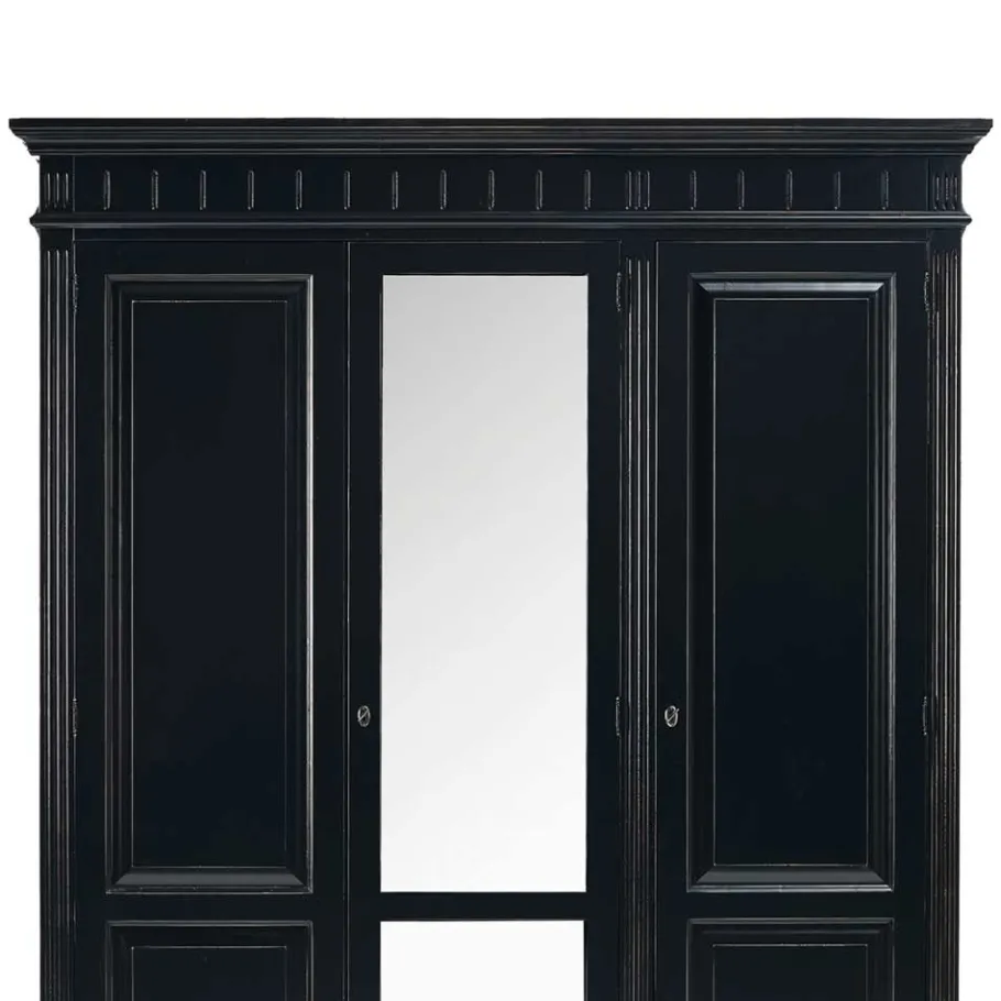 Discount Wohnen Schlafzimmer Kleiderschrank Andoro in Schwarz