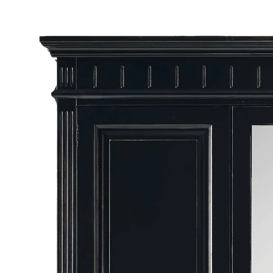 Discount Wohnen Schlafzimmer Kleiderschrank Andoro in Schwarz