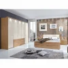 Online Wohnen Schlafzimmer komplett Anglesia in Creme und Eichefarben (vierteilig)