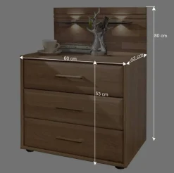 Online Wohnen Schlafzimmer komplett Anglesia in Creme und Eichefarben (vierteilig)