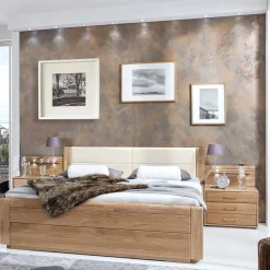 Online Wohnen Schlafzimmer komplett Anglesia in Creme und Eichefarben (vierteilig)