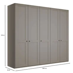 Wohnen Schlafzimmer Möbel Set in Hellgrau - Ridonna (vierteilig)