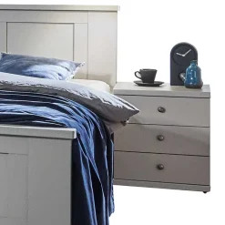 Wohnen Schlafzimmer Möbel Set in Hellgrau - Ridonna (vierteilig)