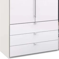 Hot Wohnen Schlafzimmer Schrank mit Falttüren in Weiß - Dolienca