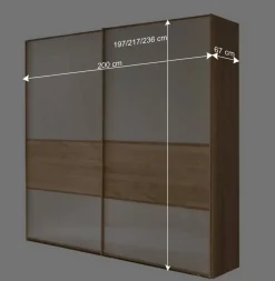 Online Wohnen Schlafzimmer Schwebetürenschrank 2-türig - Emdsiva