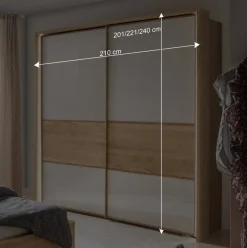 Online Wohnen Schlafzimmer Schwebetürenschrank 2-türig - Emdsiva