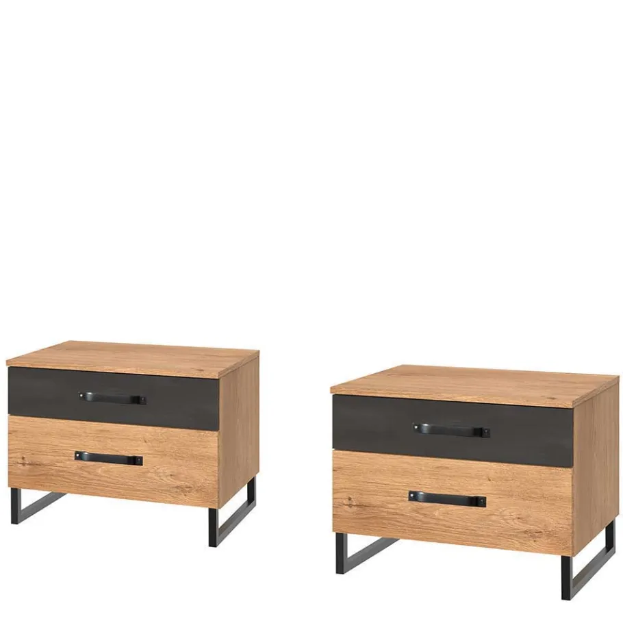 Outlet Wohnen Schlafzimmer Set Industry - Bram (vierteilig)