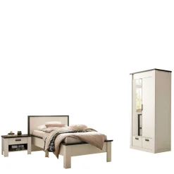Discount Wohnen Schlafzimmer Set mit Einzelbett - Tramos (dreiteilig)