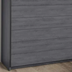 Outlet Wohnen Schlafzimmereinrichtung in Eiche Grau - Carika (vierteilig)