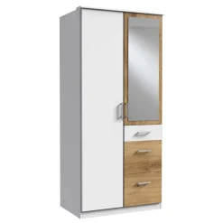 Online Wohnen Schlafzimmerkleiderschrank mit Spiegel in Weiß - Calassina