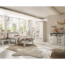 Outlet Wohnen Schlafzimmermöbel Set mit 90x200 Bett - Tramos (vierteilig)