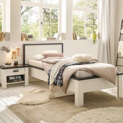 Outlet Wohnen Schlafzimmermöbel Set mit 90x200 Bett - Tramos (vierteilig)