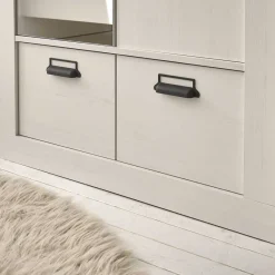 Outlet Wohnen Schlafzimmermöbel Set mit 90x200 Bett - Tramos (vierteilig)
