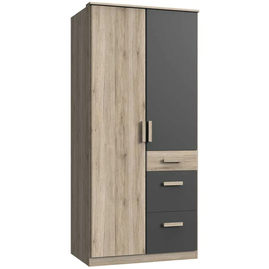 Wohnen Schlafzimmerschrank in Dekor Eiche San Remo - Jilamenda
