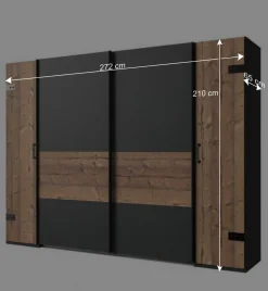 Best Wohnen Schlafzimmerschrank in Tanne Holzdekor - Ardila