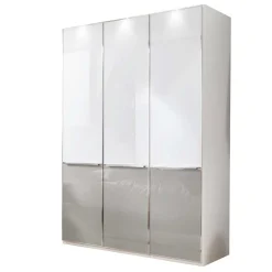 Discount Wohnen Schlafzimmer-Schrank mit Glas zweifarbig - Pascan
