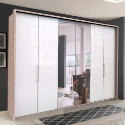 New Wohnen Schlafzimmerschrank mit Spiegel Falttür mittig - Bosays V