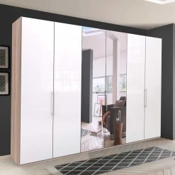 New Wohnen Schlafzimmerschrank mit Spiegel Falttür mittig - Bosays V