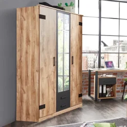 Online Wohnen Schlafzimmerschrank mit Spiegel - 3-türig - Uletria