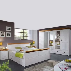 Hot Wohnen Schlafzimmerset Sicilianu im Landhausstil (vierteilig)